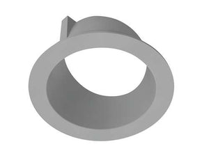 RAB NDTRIM3R40A-M 3" New Construction Round Trimmed Module, 40 Degree Adjustable, Matte Silver Finish