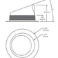 RAB NDTRIM3R40A-M 3" New Construction Round Trimmed Module, 40 Degree Adjustable, Matte Silver Finish