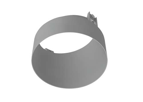 RAB NDTRIM3R40A-M-TL 3" New Construction Round Trimless Module, 40 Degree Adjustable, Matte Silver Finish