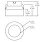 RAB NDTRIM3R50-W-TL 3" New Construction Round Trimless Module, 50 Degree Downlight, White Finish