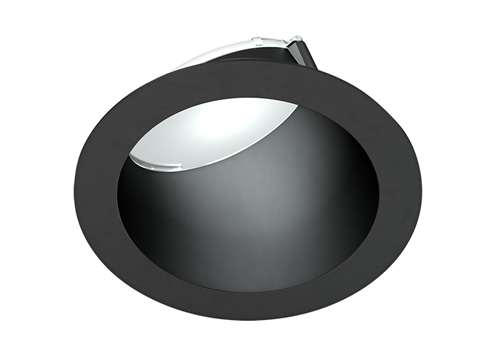 RAB NDTRIM3RW-B 3" New Construction Round Trimmed Module, Wall Washer, Black Finish