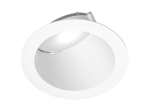 RAB NDTRIM3RW-W 3" New Construction Round Trimmed Module, Wall Washer, White Finish