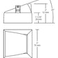 RAB NDTRIM3S20A-M-TL 3" New Construction Square Trimless Module, 20° Adjustable, Matte Silver Finish