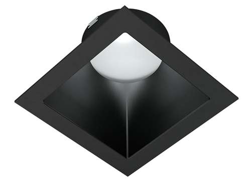 RAB NDTRIM3S80-B 3" New Construction Square Trimmed Module, 80° Downlight, Black Finish