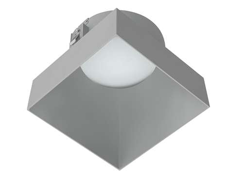 RAB NDTRIM3S80-M-TL 3" New Construction Square Trimless Module, 80° Downlight, Matte Silver Finish