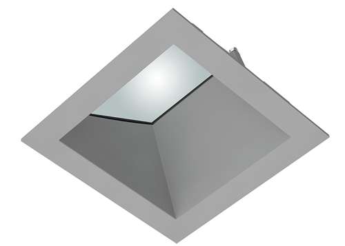 RAB NDTRIM3SW-M 3" New Construction Square Trimmed Module, Wall Washer, Matte Silver Finish