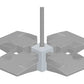 RAB PAD4W-3/4 LED 4X Ceiling Pendant Adapter 3/4" NPS, White Finish
