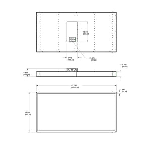 RAB PANEL2X4-59Y/D10/LC59W 2' x 4' Recessed LED Panel with Lightcloud Control System, 3000K (Warm), 8001 Lumens, 82 CRI, 120-277V, Dimmable Operation, DLC Listed, White Finish