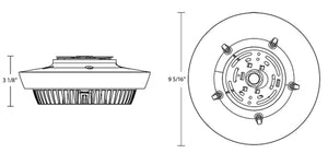 RAB Lighting PARK34-30NW/120 30W LED Garage Light, 4000K, 4315 Lumens, 75 CRI, 120V, Dimmable, White Finish