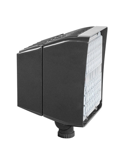 RAB PIP45/D10/PCU 45W LED PIP Floodlight, 120-277V Button Photocell, 5000K (Cool), 6387 Lumens, 78 CRI, 120-277V, 7H x 6V Beam Distribution, Dimmable, DLC Premium Listed, Bronze Finish