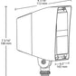 RAB PIP45NW/D10/PCU 45W LED PIP Floodlight, 120-277V Button Photocell, 4000K (Neutral), 6181 Lumens, 75 CRI, 120-277V, 7H x 6V Beam Distribution, Dimmable, DLC Listed, White Finish