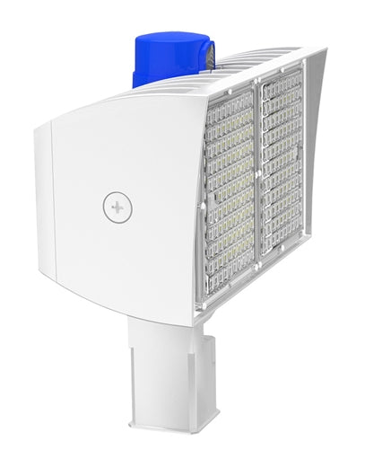 RAB PIPXL100SFW/D10/PCT 100W LED PIPXL Floodlight, 120-277V Twistlock Photocell, 5000K (Cool), 15839 Lumens, 78 CRI, 120-277V, 7H x 6V Beam Distribution, Slipfitter Mount, Dimmable, DLC Premium Listed, Standard Option, White Finish