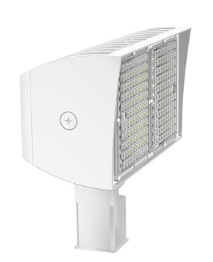 RAB PIPXL70SFNW/480/D10 70W LED PIPXL Floodlight, No Photocell, 4000K (Neutral), 10997 Lumens, 74 CRI, 480V, 7H x 6V Beam Distribution, Slipfitter Mount, Dimmable, DLC Premium Listed, Standard Option, White Finish