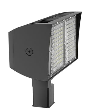 RAB PIPXL70TN/D10/BL 70W LED PIPXL Floodlight, No Photocell, 4000K (Neutral), 11114 Lumens, 74 CRI, 120-277V, 7H x 6V Beam Distribution, Trunnion Mount, Dimmable, DLC Premium Listed, Bi-Level Option, Bronze Finish