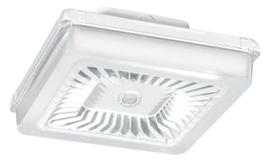 RAB PRT42W/WS 42W LED PORTO Garage Light, 5000K (Cool), 4833 Lumens, 74 CRI, 120V-277V, Multi Level Motion Sensor, White Finish