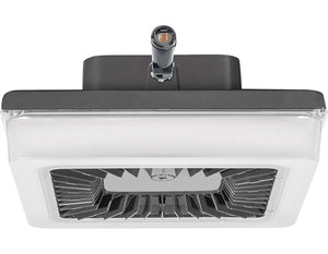 RAB PRT55/PCS 55W LED PORTO Garage Light with 120V Swivel Photocell, 5000K (Cool), 6085 Lumens, 75 CRI, 120VStandard Operation, DLC Listed, Bronze Finish