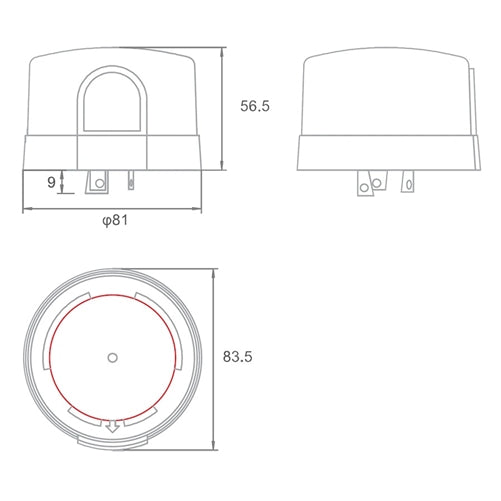 RAB R-3P-PCT 3-Pin Twistlock Photocell 120-277V