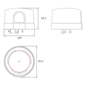 RAB R-3P-PCT 3-Pin Twistlock Photocell 120-277V