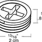 RAB R10S Plugs For Cover, 3/4" Hole Size, Silver
