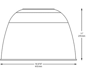 RAB R16PF 11" High Frosted Prismatic Acrylic