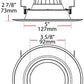 RAB R6R11835120WS 11W 6" LED Round Retrofit Downlight, Baffle, 1158 lumens, 80 CRI, 3500K Color Temperature, White