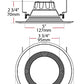RAB R6R11930120WB 11W 6" LED Round Retrofit Downlight, Baffle, 961 lumens, 92 CRI, 3000K Color Temperature, White