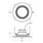 RAB R6R89FA120WB 8W 6" LED Round Retrofit Downlight Baffle, Adjustable Head, 2700K, 3000K, 3500K, 4000K & 5000K Color Temperature