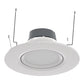 RAB RA6R109FA120WS 10W 6" LED Round Retrofit Downlight, Adjustable Head, 2700K, 3000K, 3500K, 4000K & 5000K Color Temperature