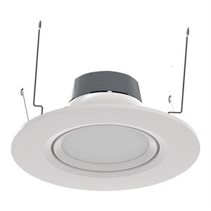 RAB RA6R109FA120WS 10W 6" LED Round Retrofit Downlight, Adjustable Head, 2700K, 3000K, 3500K, 4000K & 5000K Color Temperature