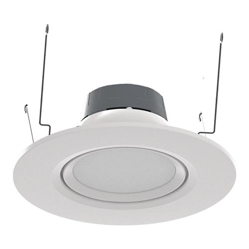 RAB RA6R109FA120WS 10W 6" LED Round Retrofit Downlight, Adjustable Head, 2700K, 3000K, 3500K, 4000K & 5000K Color Temperature