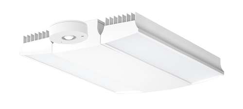 RAB RAIL150YNW/D10/LCS 150W Rail LED High Bay with Lightcloud Control System, Lightcloud Highbay Sensor, 3500K (Warm Neutral), 16758 Lumens, 83 CRI, 120-277V, V Hooks Mount, Dimmable, White Finish