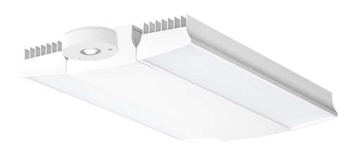 RAB RAIL185YNW/D10/LCS 185W Rail LED High Bay with Lightcloud Control System, Lightcloud Highbay Sensor, 3500K (Warm Neutral), 20206 Lumens, 83 CRI, 120-277V, V Hooks Mount, Dimmable, White Finish