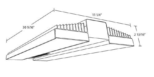RAB RAIL225 225W Rail LED High Bay, 5000K (Cool), 34847 Lumens, 83 CRI, 120-277V, Standard Operation, DLC Listed, White Finish