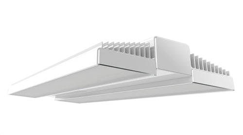 RAB RAIL225N 244W Rail LED High Bay, V Hooks Mount, No Photocell, 4000K (Neutral), 35201 Lumens, 83 CRI, 120-277V, Standard Operation, DLC Listed, White Finish