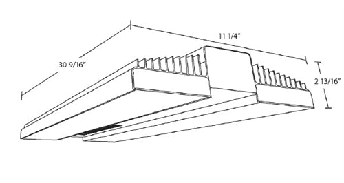 RAB RAIL225N 244W Rail LED High Bay, V Hooks Mount, No Photocell, 4000K (Neutral), 35201 Lumens, 83 CRI, 120-277V, Standard Operation, DLC Listed, White Finish