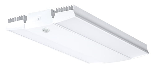 RAB RAIL225YNW/D10/WS4 225W Rail LED High Bay with Multi-Level Motion Sensor, V Hooks Mount, 3500K, 24114 Lumens, 82 CRI, 120-277V, Dimmable, DLC Listed, White Finish