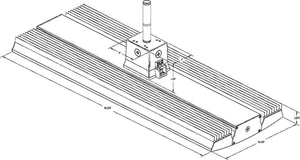 RAB RAILP185NW/480 185W Rail LED High Bay, Pendant or Surface Mount, No Photocell, 4000K (Neutral), 19476 Lumens, 85 CRI, 480V, Standard Operation, Not DLC Listed, White Finish