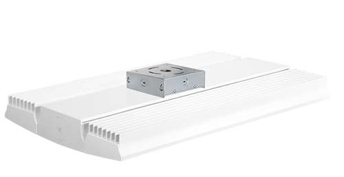 RAB RAILP185W/D10/LC 185W Rail LED High Bay with Lightcloud Control System, No Photocell, 5000K (Cool), 22640 Lumens, 76 CRI, 120-277V, Pendant or Surface Mount, Dimmable, White Finish