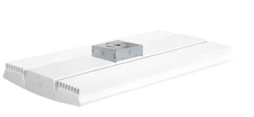 RAB RAILP225YNW/D10/LCS 225W Rail LED High Bay with Lightcloud Control System, Lightcloud Highbay Sensor, 3500K (Warm Neutral), 24590 Lumens, 83 CRI, 120-277V, Pendant or Surface Mount, Dimmable, White Finish