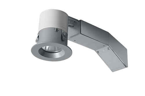 RAB RDLED2R8-20Y-TS 2" Round Remodeler LED, 9W, 3000K, 607 Lumens, 83 CRI, 20 Degree Beam Spread, 1/2" Trim, TRIAC Compatible, Silver Trim