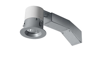 RAB RDLED2R8-20YY-TS 2" Round Remodeler LED, 9W, 2700K, 536 Lumens, 82 CRI, 20 Degree Beam Spread, 1/2" Trim, TRIAC Compatible, Silver Trim