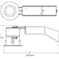 RAB RDLED2R8-40YN-TLB 2" Round Remodeler LED, 9W, 3500K, 696 Lumens, 82 CRI, 40 Degree Beam Spread, Trimless Look, TRIAC Compatible, Black Trim