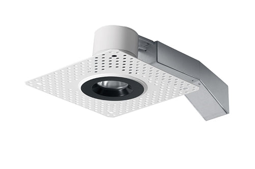 RAB RDLED2R8-40YY-TLB 2" Round Remodeler LED, 9W, 2700K, 566 Lumens, 82 CRI, 40 Degree Beam Spread, Trimless Look, TRIAC Compatible, Black Trim