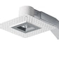 RAB RDLED2S8-40YN-TLS 2" Square Remodeler LED, 9W, 3500K, 650 Lumens, 82 CRI, 40 Degree Beam Spread, Trimless Look, TRIAC Compatible, Silver Trim