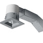 RAB RDLED2S8-40YN-TS 2" Square Remodeler LED, 9W, 3500K, 650 Lumens, 82 CRI, 40 Degree Beam Spread, 1/2" Trim, TRIAC Compatible, Silver Trim