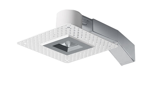 RAB RDLED2S8-40YY-TLS 2" Square Remodeler LED, 9W, 2700K, 547 Lumens, 82 CRI, 40 Degree Beam Spread, Trimless Look, TRIAC Compatible, Silver Trim