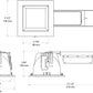 RAB RDLED4S20F-80YN-B-W 4" Square Remodeler LED, 20W, 3500K, 1159 Lumens, 90 CRI, 80 Degree Beam Spread, On/Off Non-dimming Driver, Black Cone and White Trim