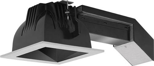 RAB RDLED4S20F-WY-B-S 4" Square Remodeler LED, 20W, 3000K (Warm), 1072 Lumens, 90 CRI, Wall Washer, On/Off Non-dimming Driver, Black Cone and Silver Trim