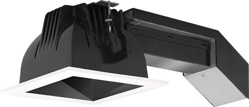 RAB RDLED4S20L-80Y-B-W 4" Square Remodeler LED, 20W, 3000K (Warm), 1163 Lumens, 90 CRI, 80 Degree Beam Spread, Lutron Driver, Black Cone and White Trim