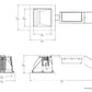 RAB RDLED4S20L-WYY-B-W 4" Square Remodeler LED, 20W, 2700K, 1001 Lumens, 90 CRI, Wall Washer, Lutron Driver, Black Cone and White Trim